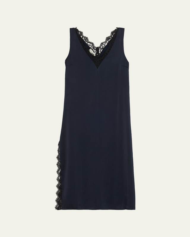 Lia Lace-Trim Slip Dress